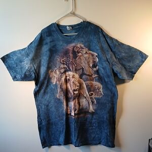 The Mountain Lions Quail Hollow Tie Dye Tee Shirt 3XL Blue Y2K